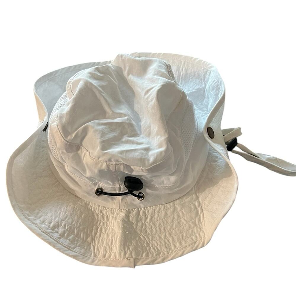 Beach Sun Hat Adjustable Breathable White Toddler Size - Picture 6 of 9